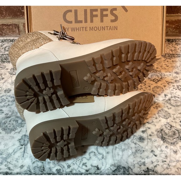 Cliffs by White Mountain Womens Pathfield Wide Lace Up Fur Lined Boots Size 7.5 - Picture 9 of 9